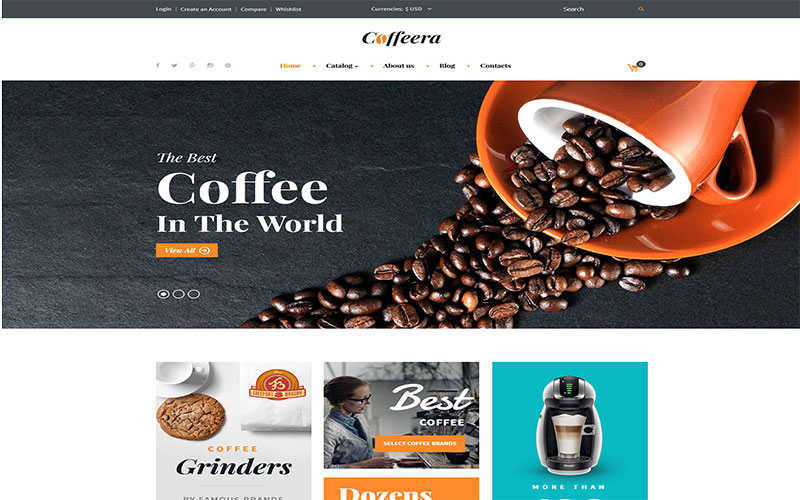 Κατασκευή ηλεκτρονικού καταστήματος eshop Coffeera