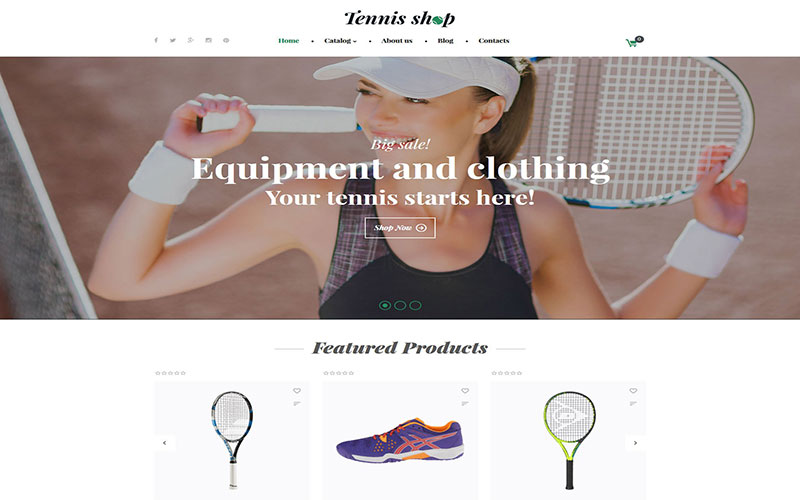 Σχεδίαση eshop ηλεκτρονικού καταστήματος Tennis Shop